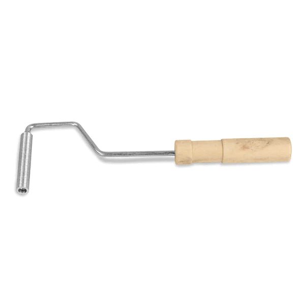 Versatile brush with wooden handles and quality bristles for paint, stains, and resins.