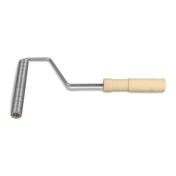 Versatile brush with wooden handles and quality bristles for paint, stains, and resins.