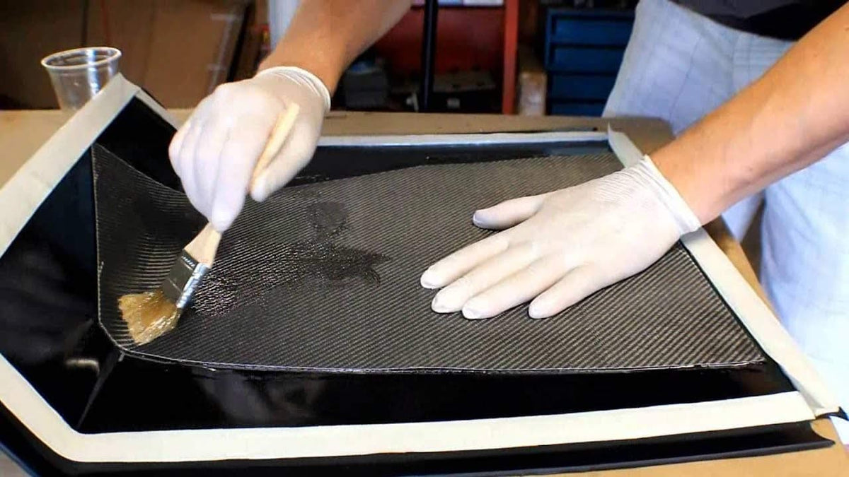 carbon fiber sheet & epoxy resin kit (36" x 6" + 8oz of epoxy)