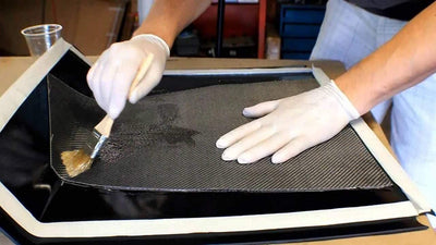carbon fiber sheet & epoxy resin kit (36" x 6" + 8oz of epoxy)