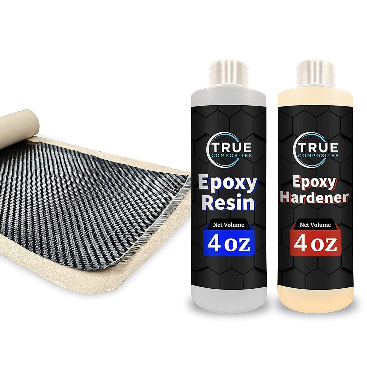 carbon fiber sheet & epoxy resin kit (36" x 6" + 8oz of epoxy)