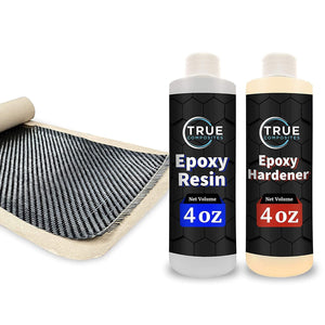 carbon fiber sheet & epoxy resin kit (36" x 6" + 8oz of epoxy)