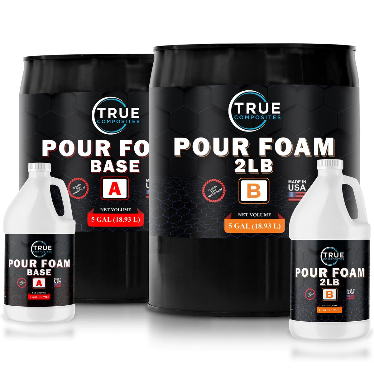 Liquid Urethane Pour Foam - 2 lb Density - TRUE COMPOSITES