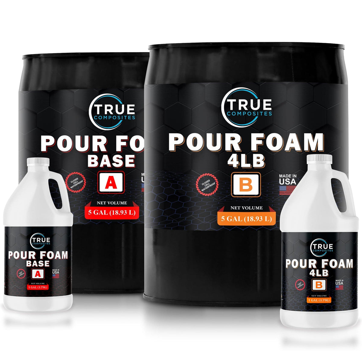 Liquid Urethane Pour Foam - 4 Lb Density - TRUE COMPOSITES