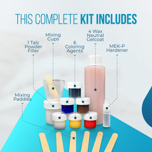 premium gelcoat repair kit - complete set